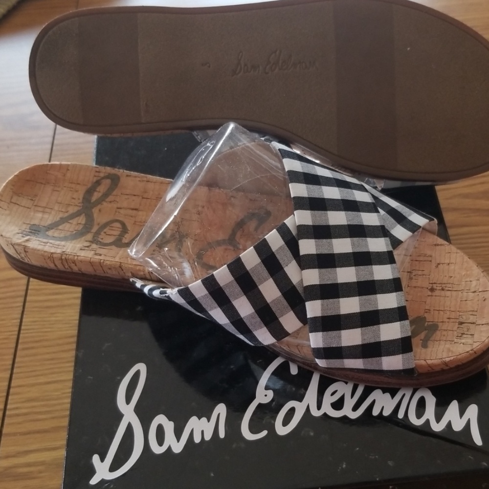 Sam Eldelman Gingham Sandals